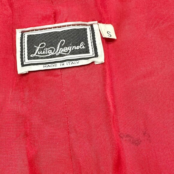 Luisa Spagnoli Vintage Coat Womens Size S Red Wool Pockets LS Made In Italy - Picture 11 of 14
